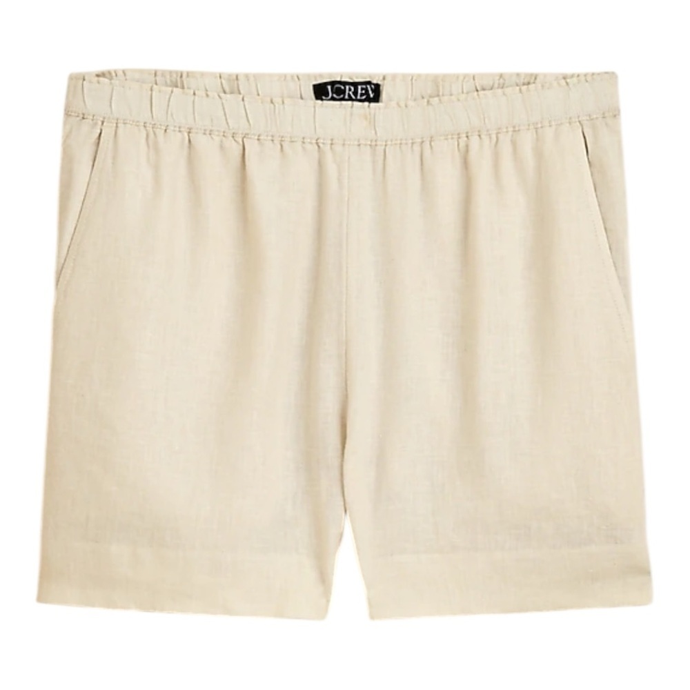 J Crew Ivory 3 Inch Stratus Short in Linen Womens Size L